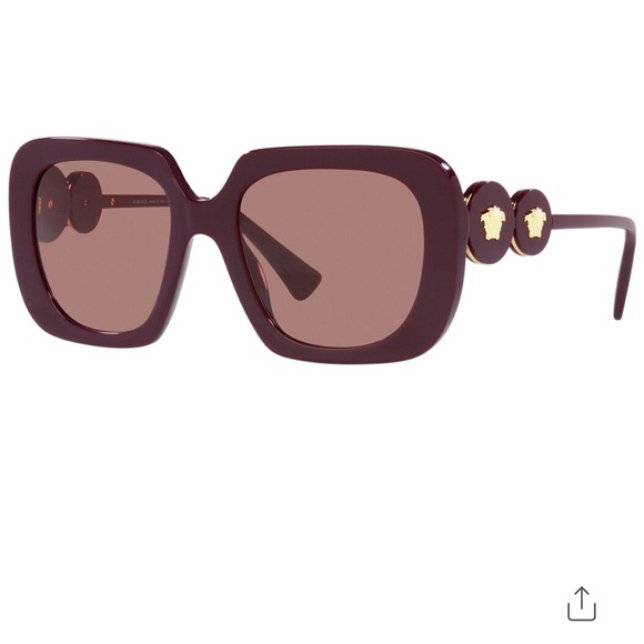 NEW‼️Versace VE4434 54mm Square Full Rim Bordeaux - Picture 3 of 17